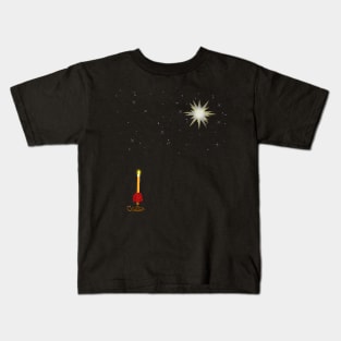 Moravian Star and Moravian Candle In The Sky Kids T-Shirt